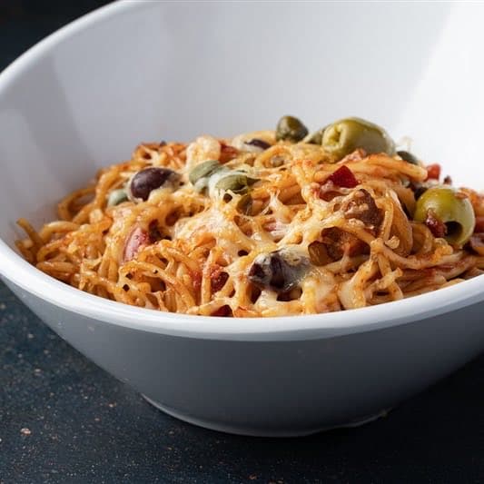 Espaguetis gratinados